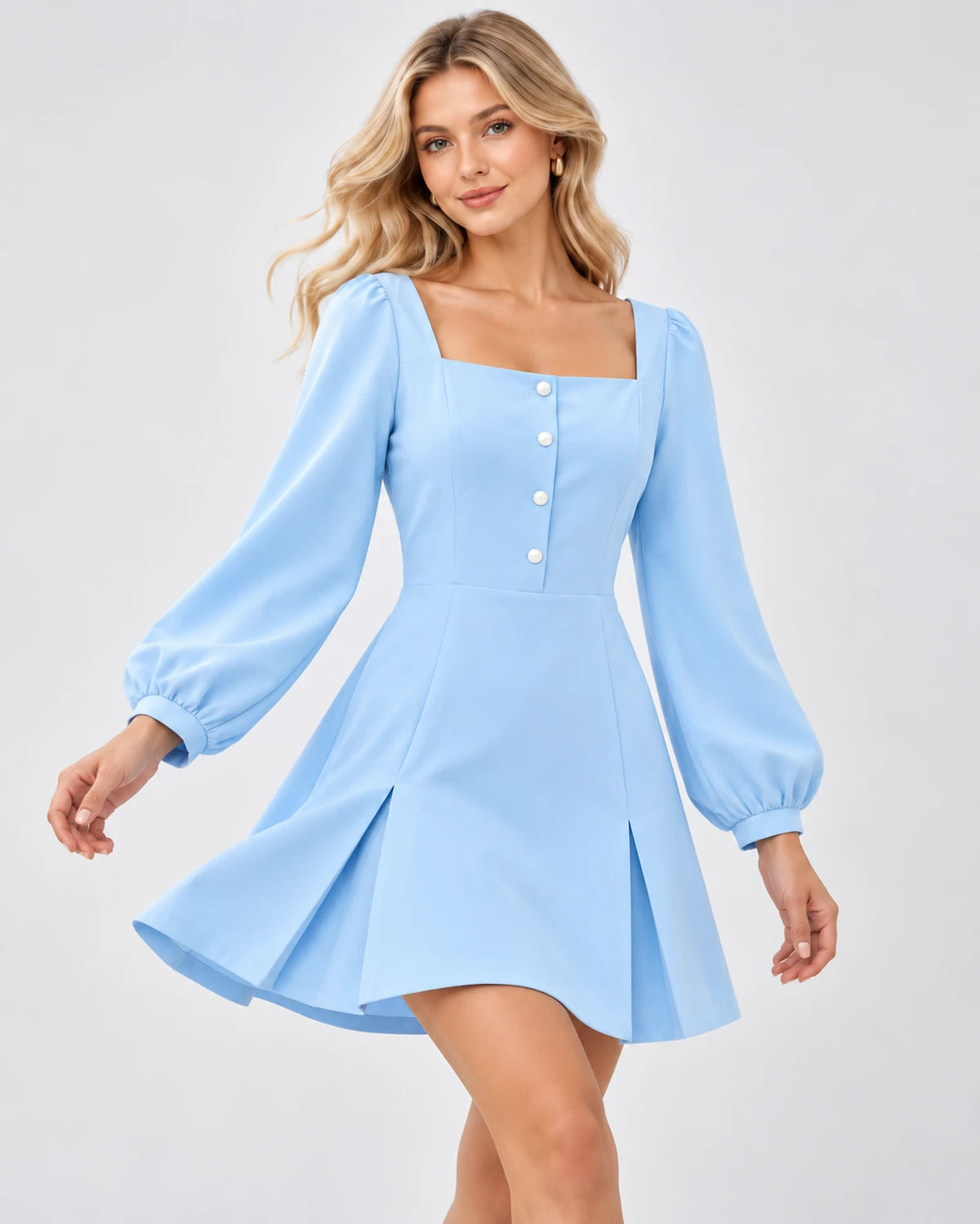 Ravenna Mini Dresses — Blue | SKU: RB-39e404-blue-XS,RB-39e404-blue-S,RB-39e404-blue-M,RB-39e404-blue-L,RB-39e404-blue-XL,RB-39e404-blue-2XL