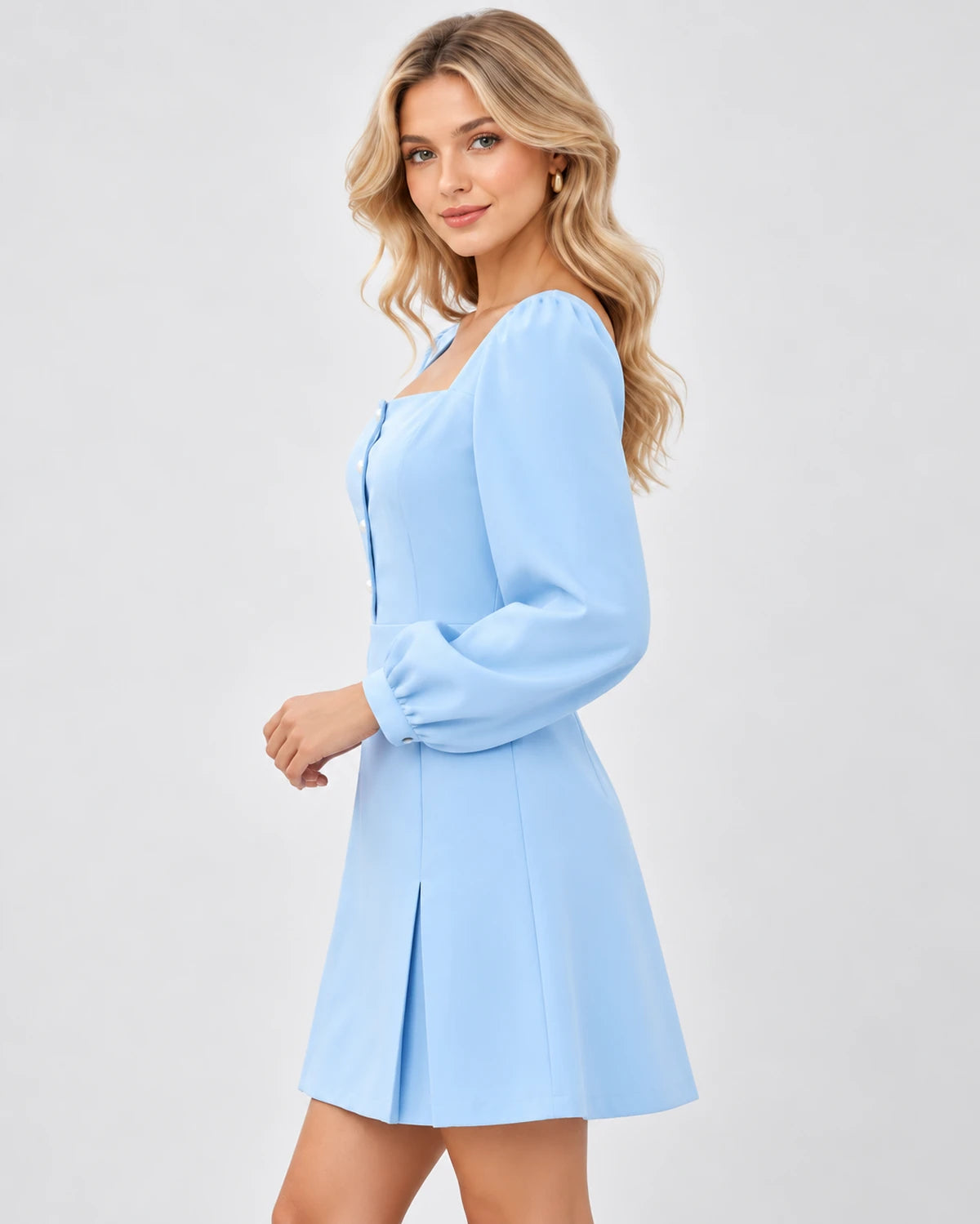 Ravenna Mini Dresses — Blue | SKU: RB-39e404-blue-XS,RB-39e404-blue-S,RB-39e404-blue-M,RB-39e404-blue-L,RB-39e404-blue-XL,RB-39e404-blue-2XL