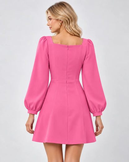 Ravenna Mini Dresses — Pink | SKU: RB-39e404-pink-XS,RB-39e404-pink-S,RB-39e404-pink-M,RB-39e404-pink-L,RB-39e404-pink-XL,RB-39e404-pink-2XL