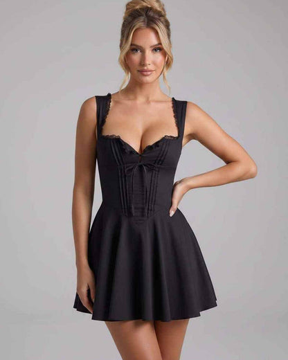 Ramblion Reia mini dress — square neck neckline · styled view 21 · styled for prom season