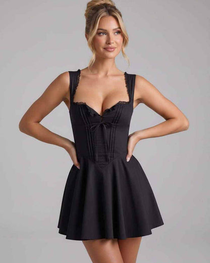 Ramblion Reia mini dress — square neck neckline · styled view 24 · styled for prom season