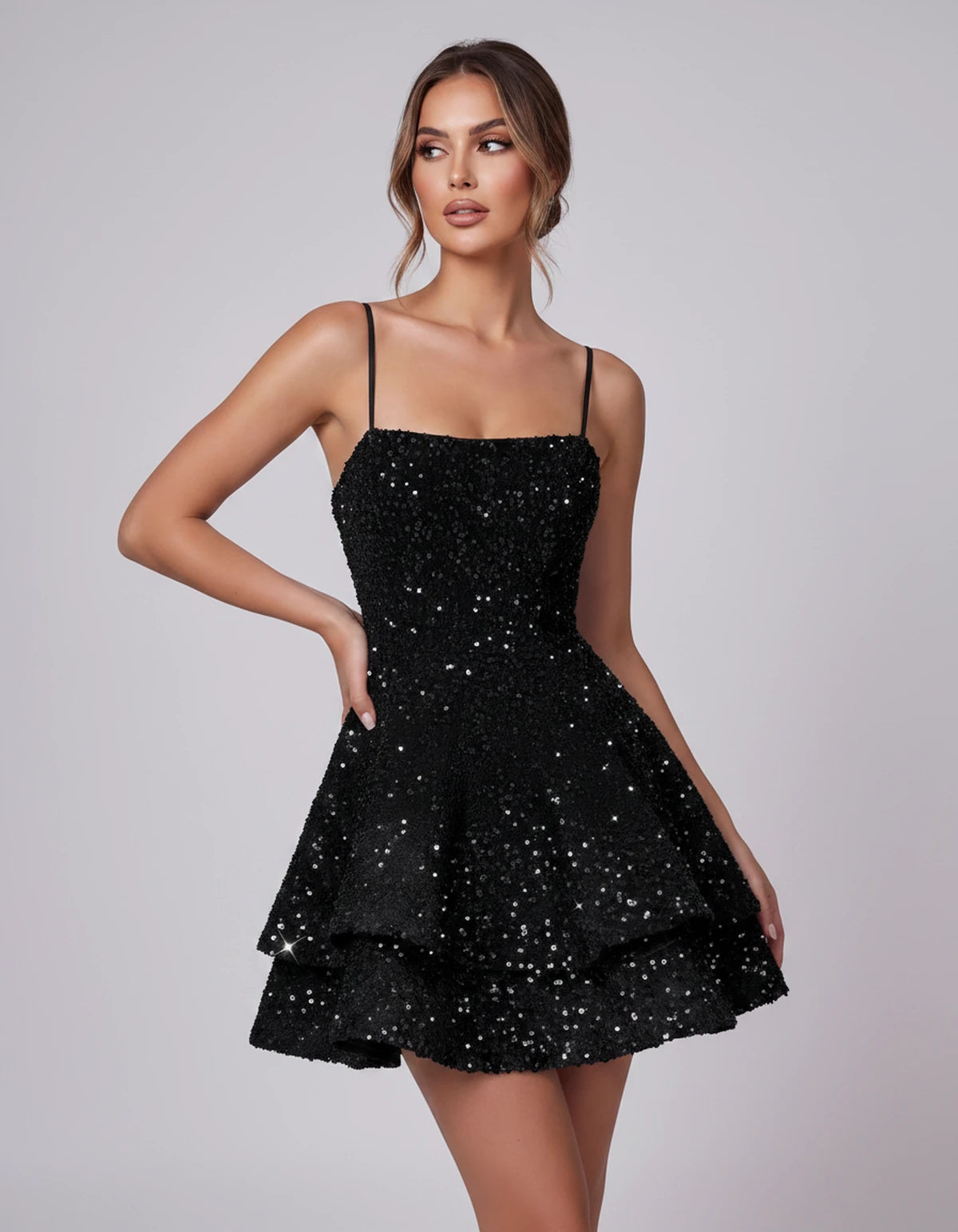 Renata Mini Dresses — Black | SKU: RB-3a770f-black-2,RB-3a770f-black-4,RB-3a770f-black-6,RB-3a770f-black-8,RB-3a770f-black-10,RB-3a770f-black-12,RB-3a770f-black-14,RB-3a770f-black-16,RB-3a770f-black-16W,RB-3a770f-black-18W,RB-3a770f-black-20W