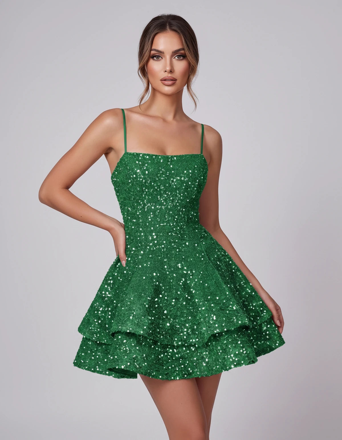 Renata Mini Dresses — Emerald | SKU: RB-3a770f-emerald-2,RB-3a770f-emerald-4,RB-3a770f-emerald-6,RB-3a770f-emerald-8,RB-3a770f-emerald-10,RB-3a770f-emerald-12,RB-3a770f-emerald-14,RB-3a770f-emerald-16,RB-3a770f-emerald-16W,RB-3a770f-emerald-18W,RB-3a770f-emerald-20W