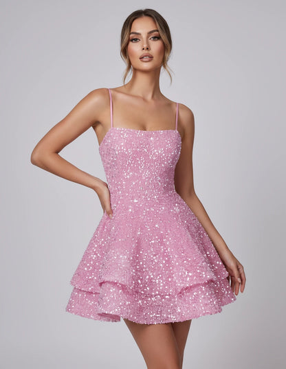 Renata Mini Dresses — Pink | SKU: RB-3a770f-pink-2,RB-3a770f-pink-4,RB-3a770f-pink-6,RB-3a770f-pink-8,RB-3a770f-pink-10,RB-3a770f-pink-12,RB-3a770f-pink-14,RB-3a770f-pink-16,RB-3a770f-pink-16W,RB-3a770f-pink-18W,RB-3a770f-pink-20W