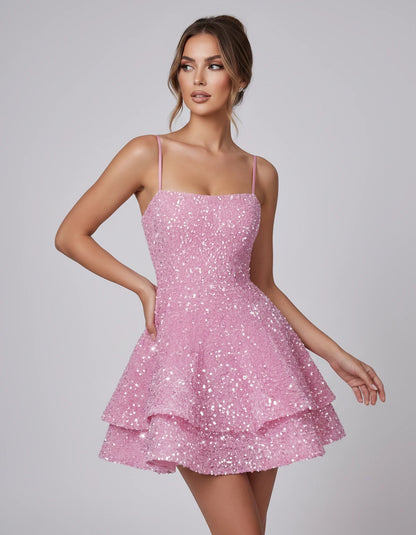 Renata Mini Dresses — Pink | SKU: RB-3a770f-pink-2,RB-3a770f-pink-4,RB-3a770f-pink-6,RB-3a770f-pink-8,RB-3a770f-pink-10,RB-3a770f-pink-12,RB-3a770f-pink-14,RB-3a770f-pink-16,RB-3a770f-pink-16W,RB-3a770f-pink-18W,RB-3a770f-pink-20W