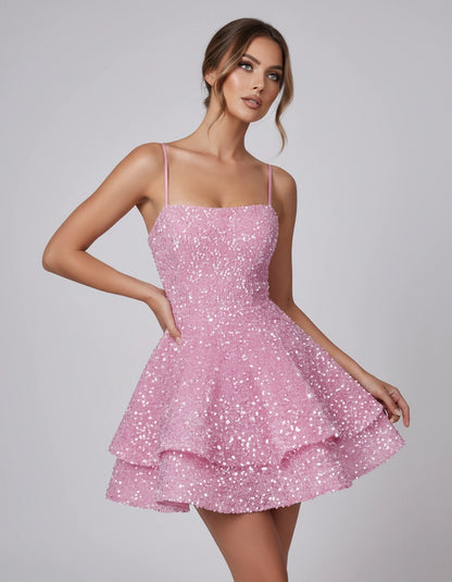 Renata Mini Dresses — Pink | SKU: RB-3a770f-pink-2,RB-3a770f-pink-4,RB-3a770f-pink-6,RB-3a770f-pink-8,RB-3a770f-pink-10,RB-3a770f-pink-12,RB-3a770f-pink-14,RB-3a770f-pink-16,RB-3a770f-pink-16W,RB-3a770f-pink-18W,RB-3a770f-pink-20W