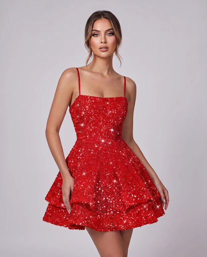 Renata Mini Dresses — Red