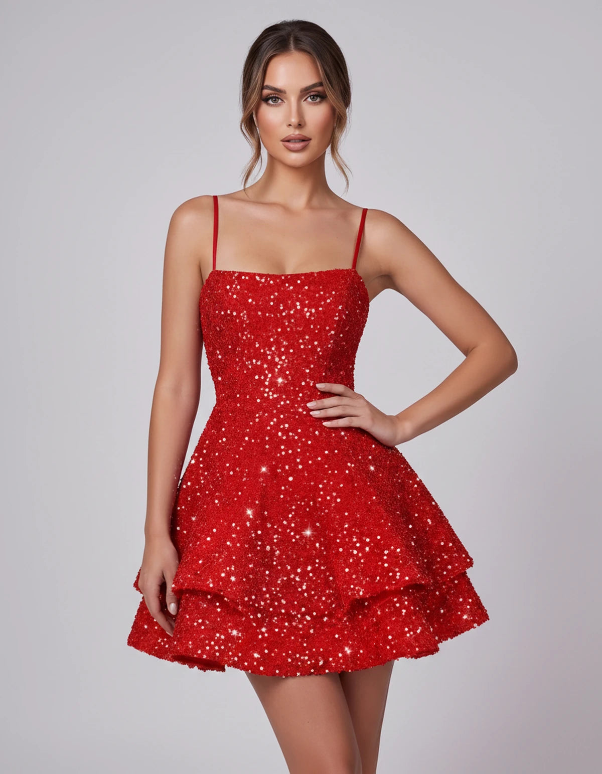 Renata Mini Dresses — Red | SKU: RB-3a770f-red-2,RB-3a770f-red-4,RB-3a770f-red-6,RB-3a770f-red-8,RB-3a770f-red-10,RB-3a770f-red-12,RB-3a770f-red-14,RB-3a770f-red-16,RB-3a770f-red-16W,RB-3a770f-red-18W,RB-3a770f-red-20W