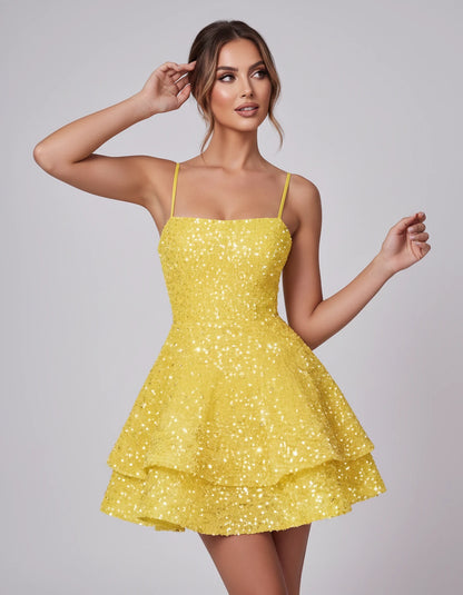 Renata Mini Dresses — Yellow | SKU: RB-3a770f-yellow-2,RB-3a770f-yellow-4,RB-3a770f-yellow-6,RB-3a770f-yellow-8,RB-3a770f-yellow-10,RB-3a770f-yellow-12,RB-3a770f-yellow-14,RB-3a770f-yellow-16,RB-3a770f-yellow-16W,RB-3a770f-yellow-18W,RB-3a770f-yellow-20W