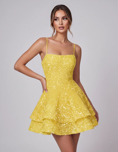 Renata Mini Dresses — Yellow | SKU: RB-3a770f-yellow-2,RB-3a770f-yellow-4,RB-3a770f-yellow-6,RB-3a770f-yellow-8,RB-3a770f-yellow-10,RB-3a770f-yellow-12,RB-3a770f-yellow-14,RB-3a770f-yellow-16,RB-3a770f-yellow-16W,RB-3a770f-yellow-18W,RB-3a770f-yellow-20W