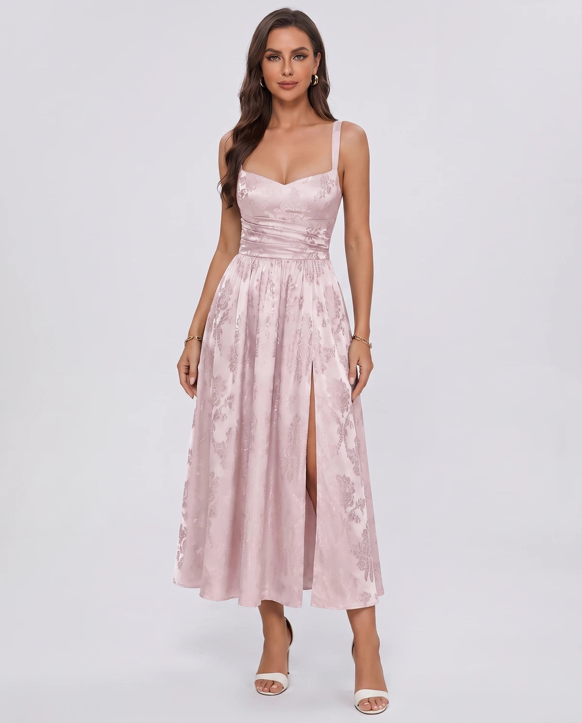 Reverie Midi Dresses — Blush
