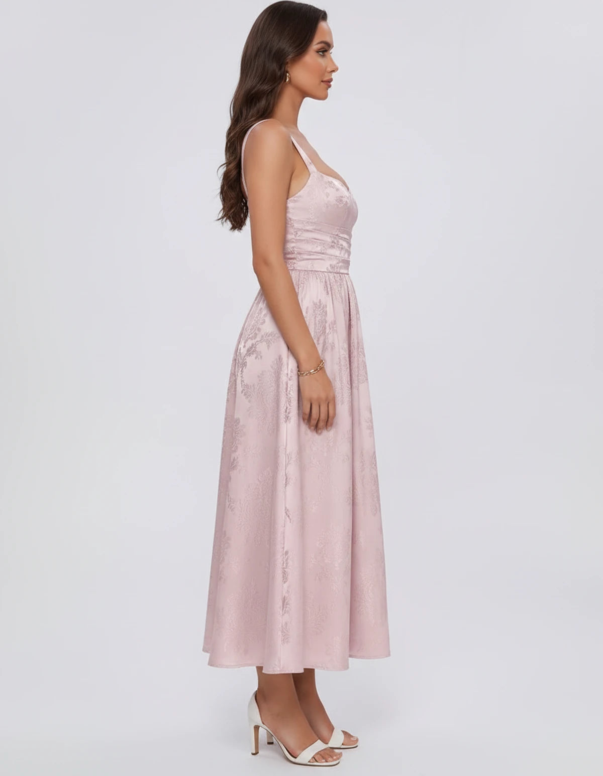 Reverie Midi Dresses — Blush | SKU: RB-394283-blush-2,RB-394283-blush-4,RB-394283-blush-6,RB-394283-blush-8,RB-394283-blush-10,RB-394283-blush-12,RB-394283-blush-14,RB-394283-blush-16,RB-394283-blush-16W,RB-394283-blush-18W,RB-394283-blush-20W,RB-394283-blush-22W