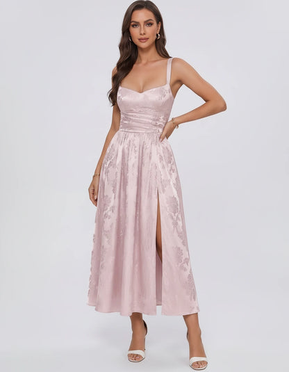 Reverie Midi Dresses — Blush | SKU: RB-394283-blush-2,RB-394283-blush-4,RB-394283-blush-6,RB-394283-blush-8,RB-394283-blush-10,RB-394283-blush-12,RB-394283-blush-14,RB-394283-blush-16,RB-394283-blush-16W,RB-394283-blush-18W,RB-394283-blush-20W,RB-394283-blush-22W