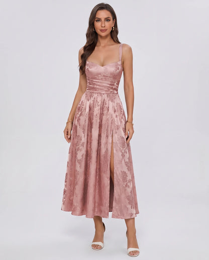 Reverie Midi Dresses — Dusty Rose