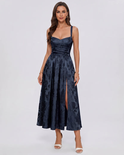 Reverie Midi Dresses — Navy