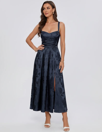 Reverie Midi Dresses — Navy | SKU: RB-394283-navy-2,RB-394283-navy-4,RB-394283-navy-6,RB-394283-navy-8,RB-394283-navy-10,RB-394283-navy-12,RB-394283-navy-14,RB-394283-navy-16,RB-394283-navy-16W,RB-394283-navy-18W,RB-394283-navy-20W,RB-394283-navy-22W
