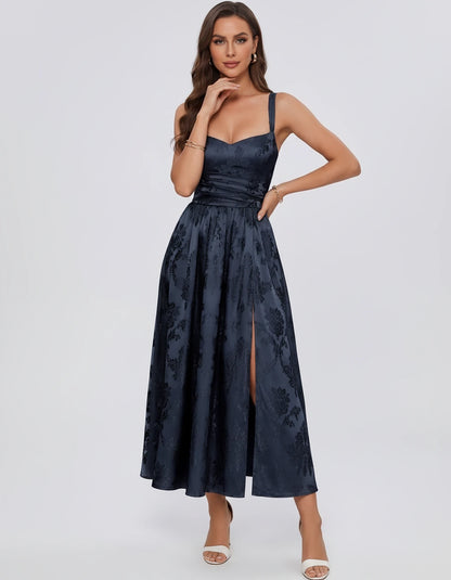 Reverie Midi Dresses — Navy | SKU: RB-394283-navy-2,RB-394283-navy-4,RB-394283-navy-6,RB-394283-navy-8,RB-394283-navy-10,RB-394283-navy-12,RB-394283-navy-14,RB-394283-navy-16,RB-394283-navy-16W,RB-394283-navy-18W,RB-394283-navy-20W,RB-394283-navy-22W
