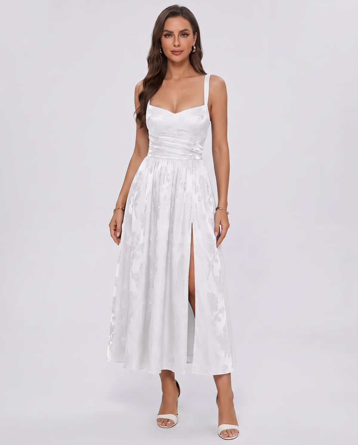 Reverie Midi Dresses — White