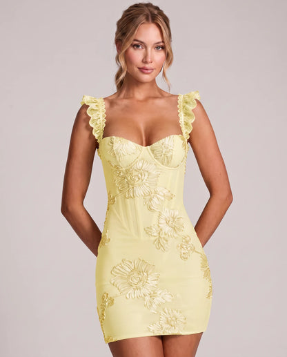 Rhiannon Mini Dresses — Yellow