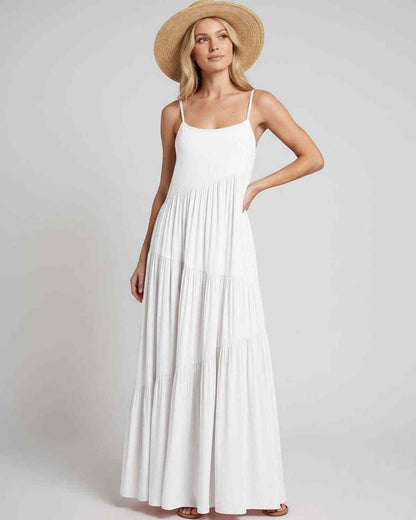 Ramblion Riva maxi dress — scoop neck neckline · styled view 9 · styled for prom season