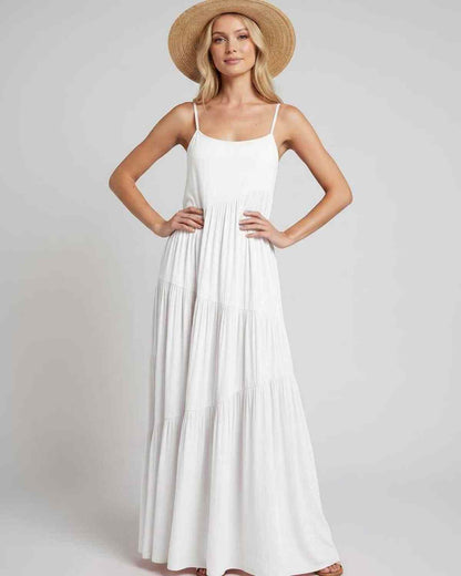 Ramblion Riva maxi dress — scoop neck neckline · styled view 10 · styled for prom season