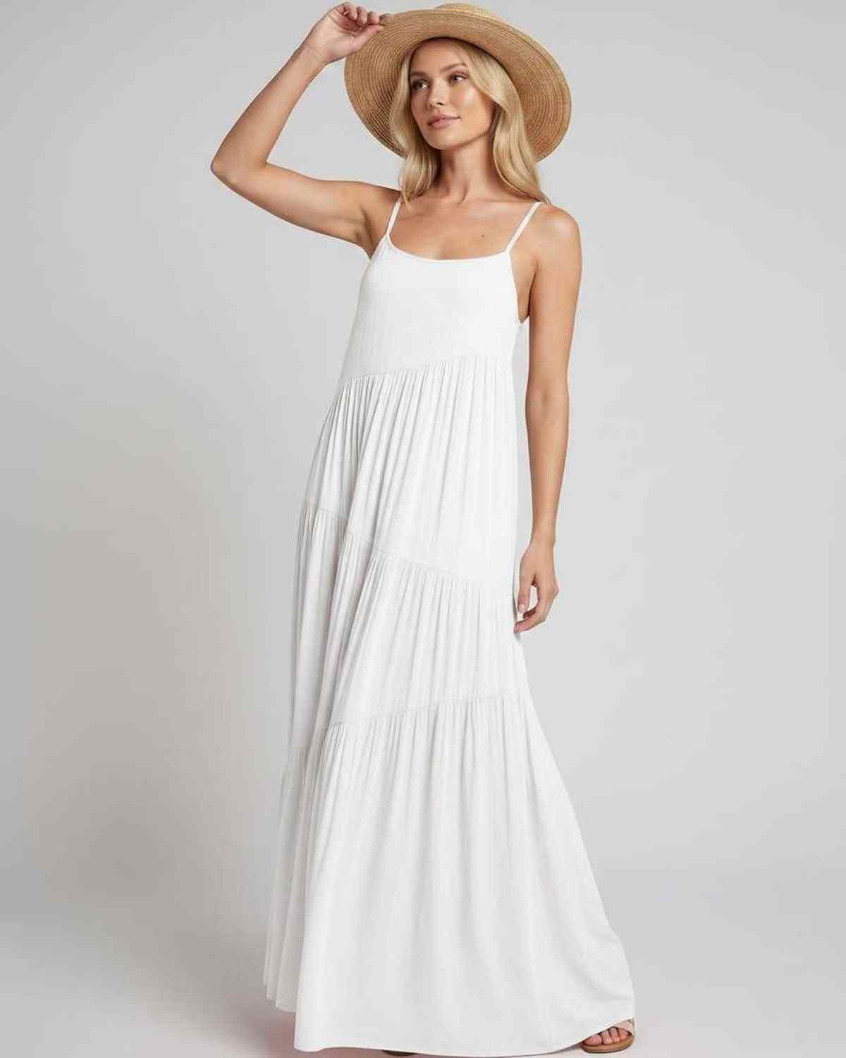 Ramblion Riva maxi dress — scoop neck neckline · styled view 13 · styled for prom season