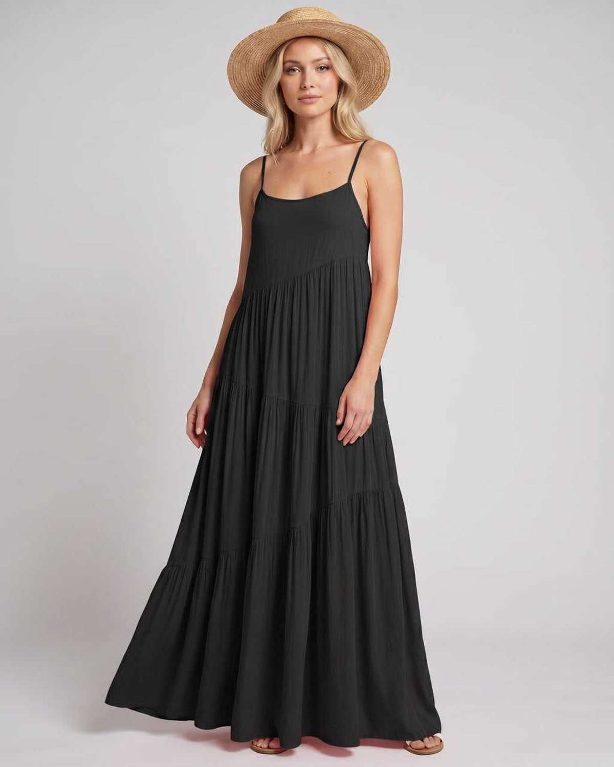 Ramblion Riva maxi dress — scoop neck neckline · styled view 15 · styled for prom season