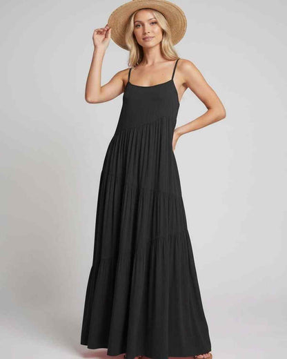 Ramblion Riva maxi dress — scoop neck neckline · styled view 16 · styled for prom season