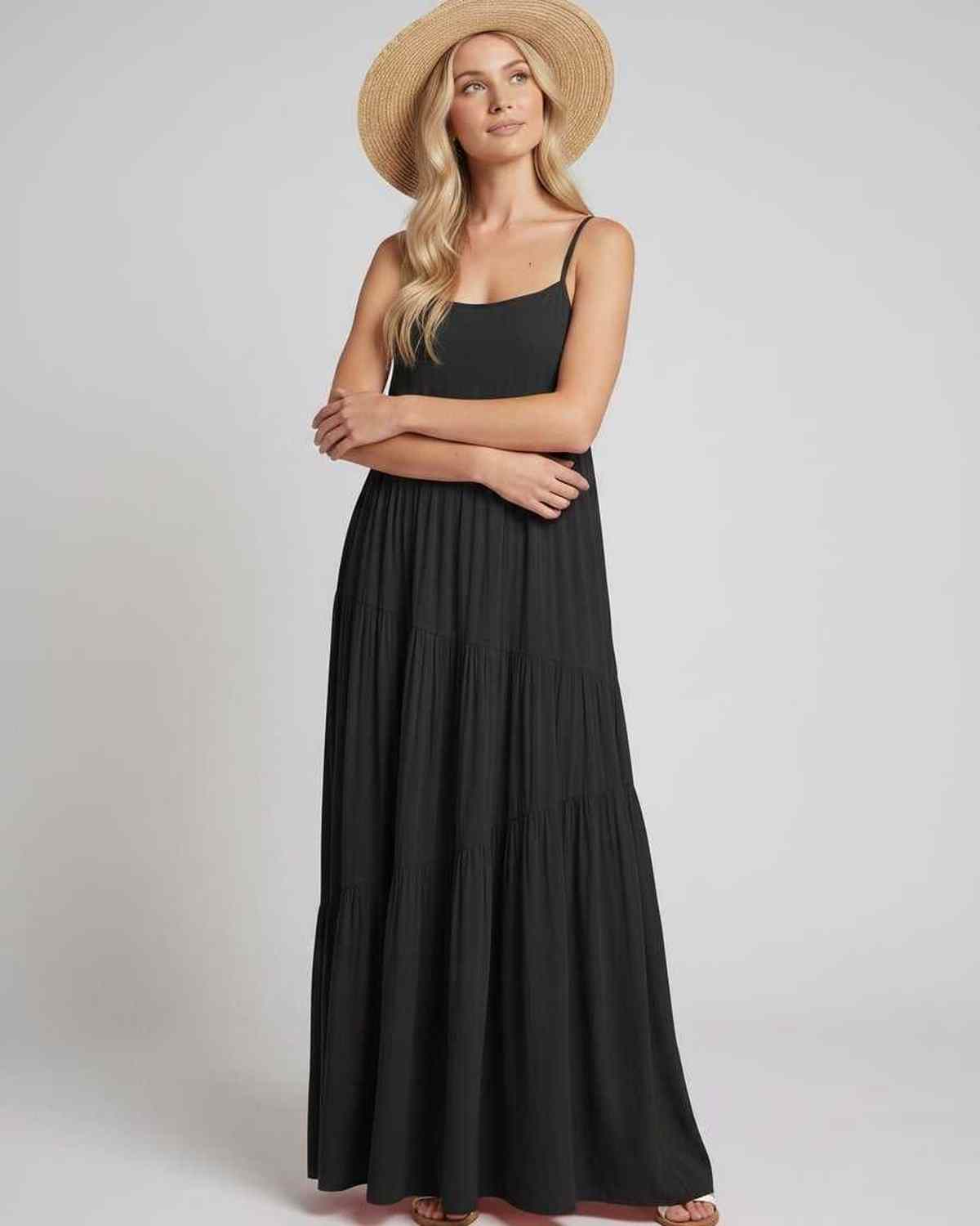 Ramblion Riva maxi dress — scoop neck neckline · styled view 18 · styled for prom season