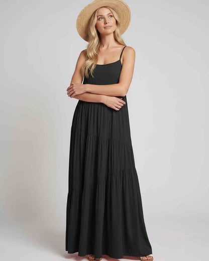 Ramblion Riva maxi dress — scoop neck neckline · styled view 18 · styled for prom season