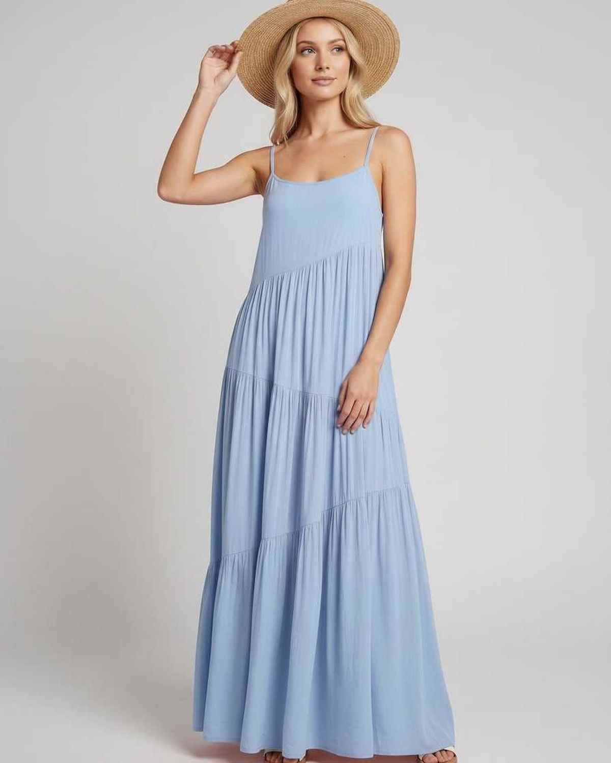 Ramblion Riva maxi dress — scoop neck neckline · styled view 23 · styled for prom season