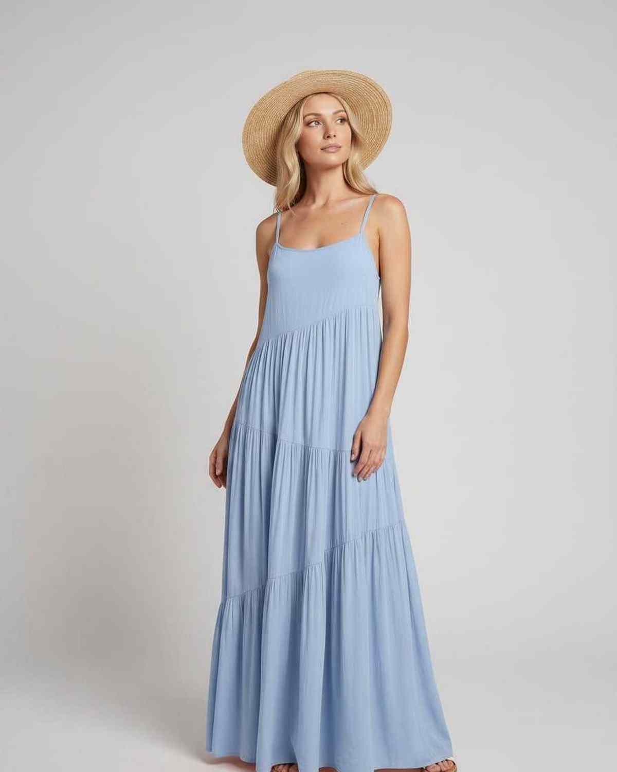 Ramblion Riva maxi dress — scoop neck neckline · styled view 25 · styled for prom season
