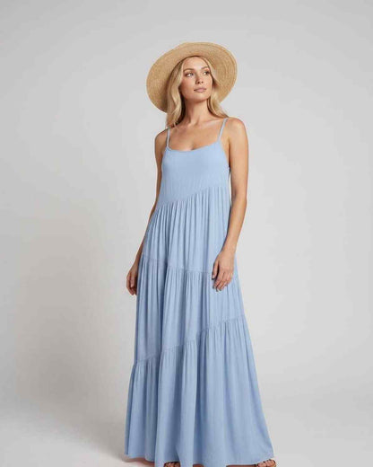 Ramblion Riva maxi dress — scoop neck neckline · styled view 25 · styled for prom season