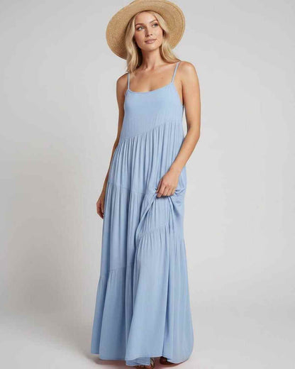 Ramblion Riva maxi dress — scoop neck neckline · styled view 26 · styled for prom season