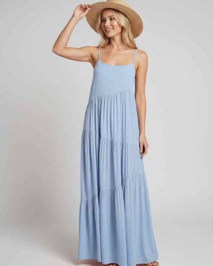Ramblion Riva maxi dress — scoop neck neckline · styled view 27 · styled for prom season