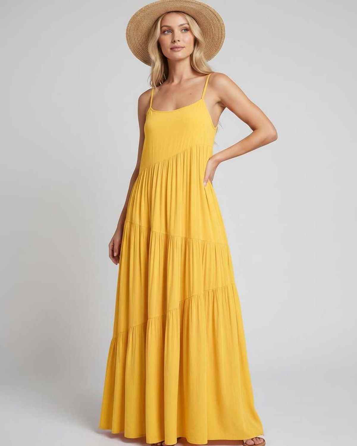 Ramblion Riva maxi dress — scoop neck neckline · styled view 30 · styled for prom season