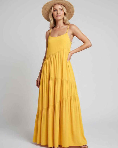 Ramblion Riva maxi dress — scoop neck neckline · styled view 30 · styled for prom season
