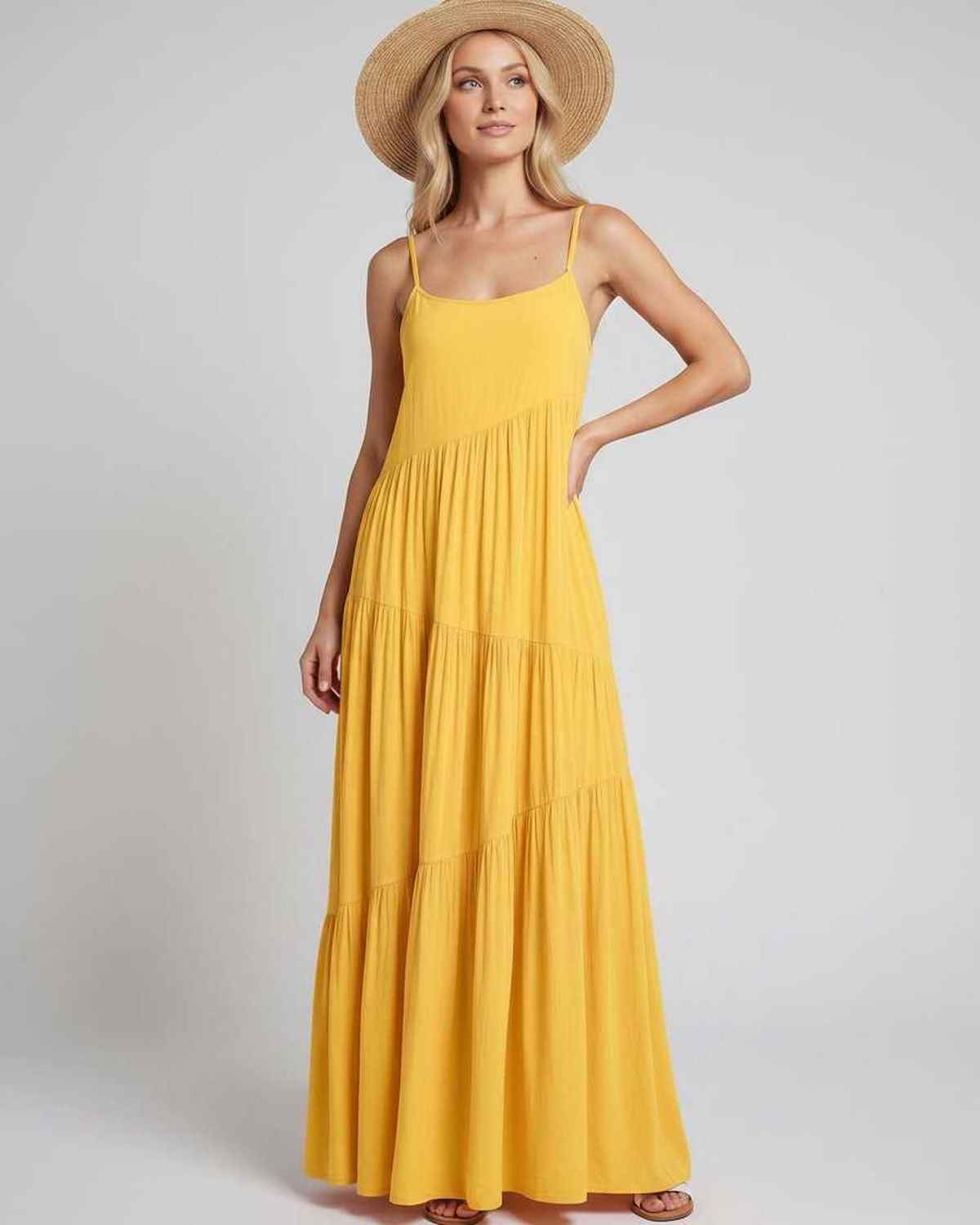 Ramblion Riva maxi dress — scoop neck neckline · styled view 32 · styled for prom season