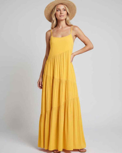 Ramblion Riva maxi dress — scoop neck neckline · styled view 32 · styled for prom season