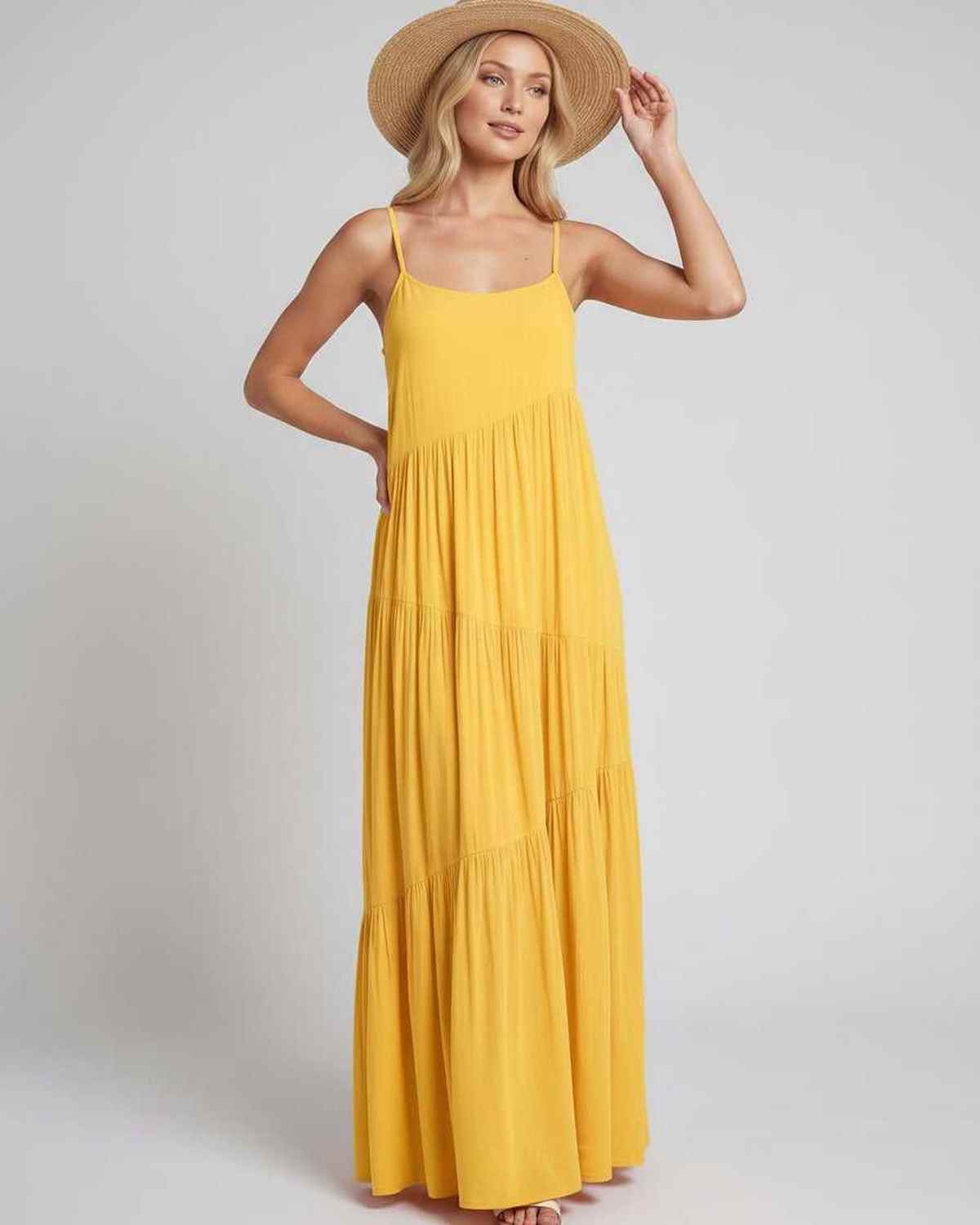 Ramblion Riva maxi dress — scoop neck neckline · styled view 34 · styled for prom season