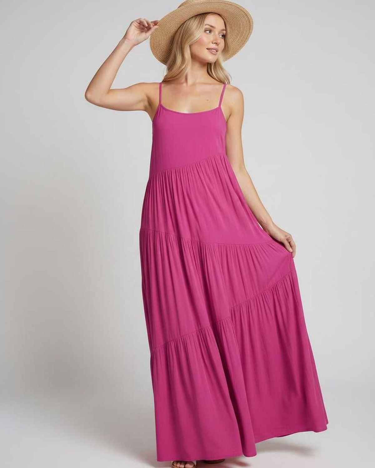 Ramblion Riva maxi dress — scoop neck neckline · styled view 39 · styled for prom season