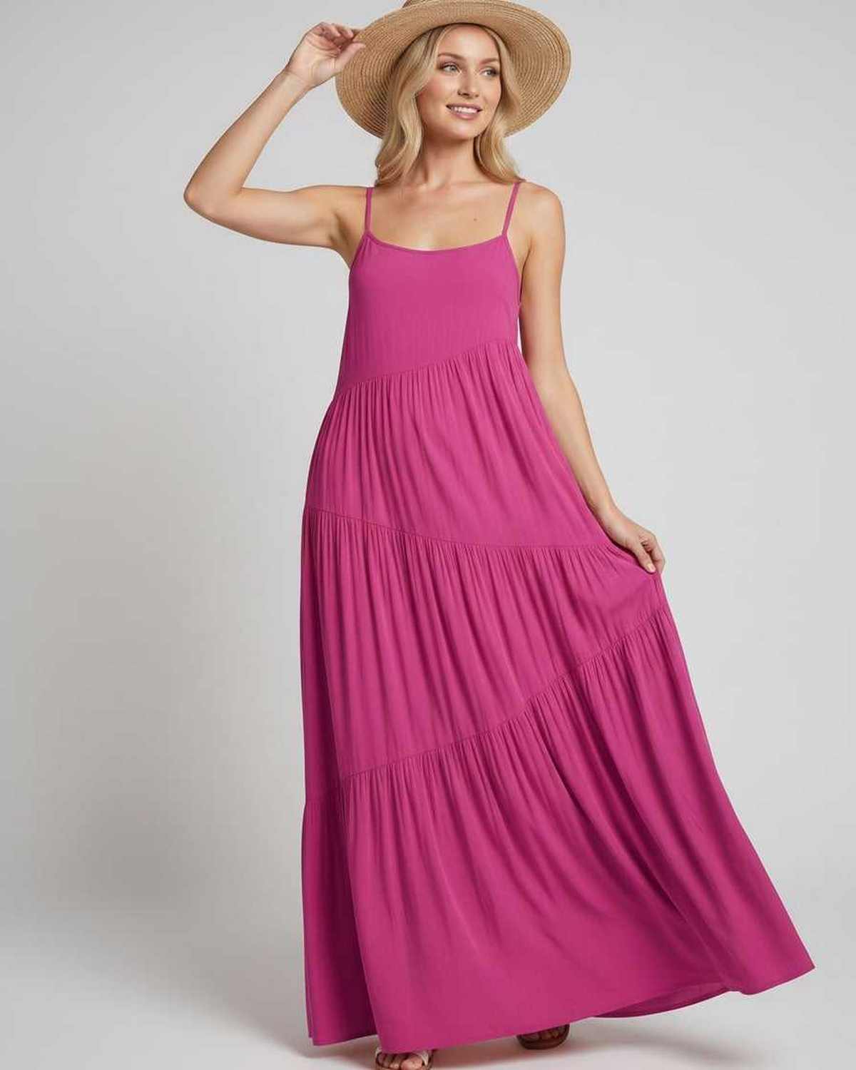 Ramblion Riva maxi dress — scoop neck neckline · styled view 40 · styled for prom season