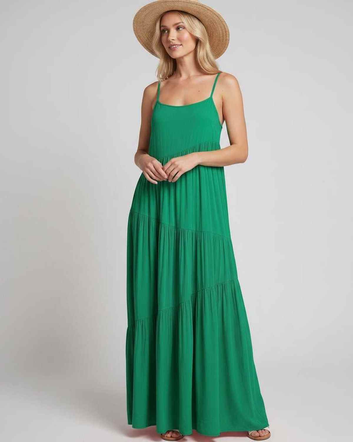 Ramblion Riva maxi dress — scoop neck neckline · styled view 45 · styled for prom season