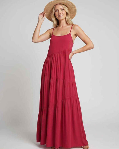 Ramblion Riva maxi dress — scoop neck neckline · styled view 55 · styled for prom season