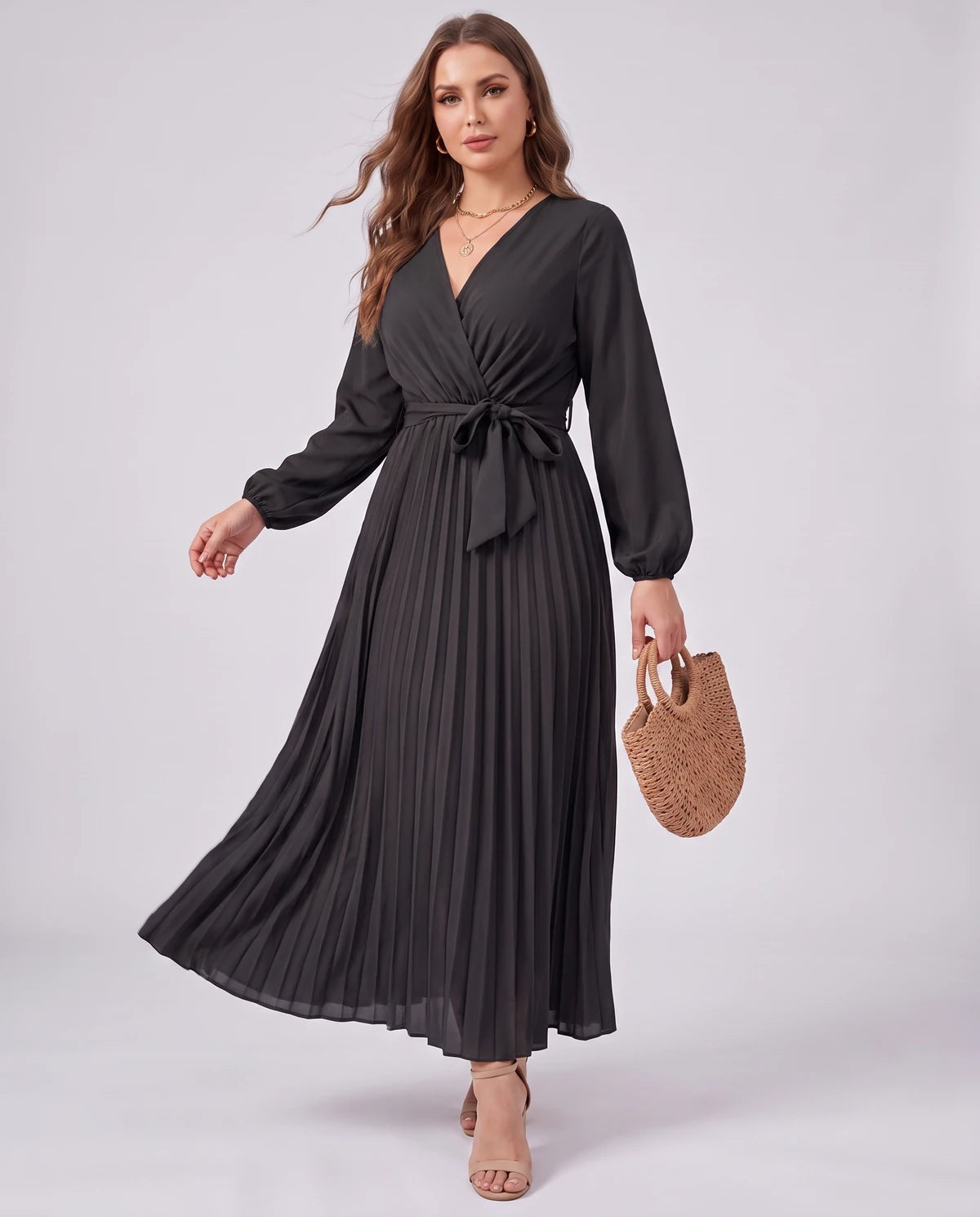 Romilly Maxi Dresses — Black | SKU: RB-445664-black-XS,RB-445664-black-S,RB-445664-black-M,RB-445664-black-L,RB-445664-black-XL