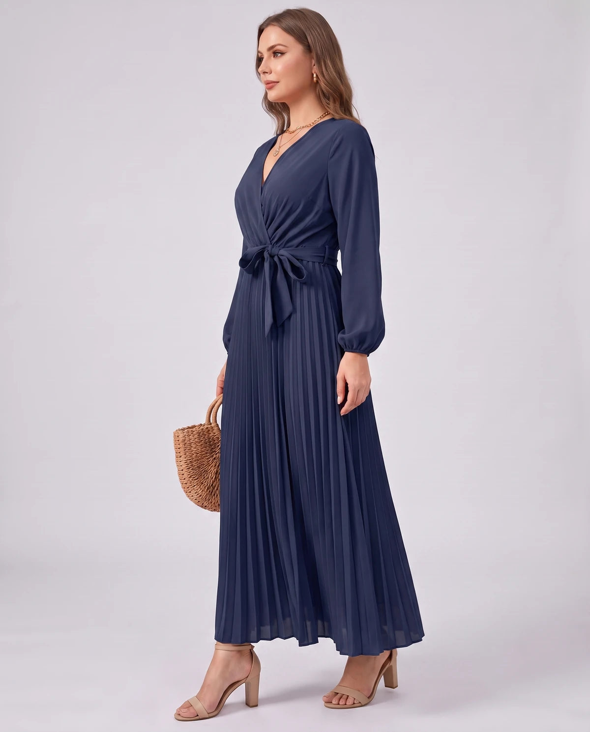 Romilly Maxi Dresses — Navy | SKU: RB-445664-navy-XS,RB-445664-navy-S,RB-445664-navy-M,RB-445664-navy-L,RB-445664-navy-XL