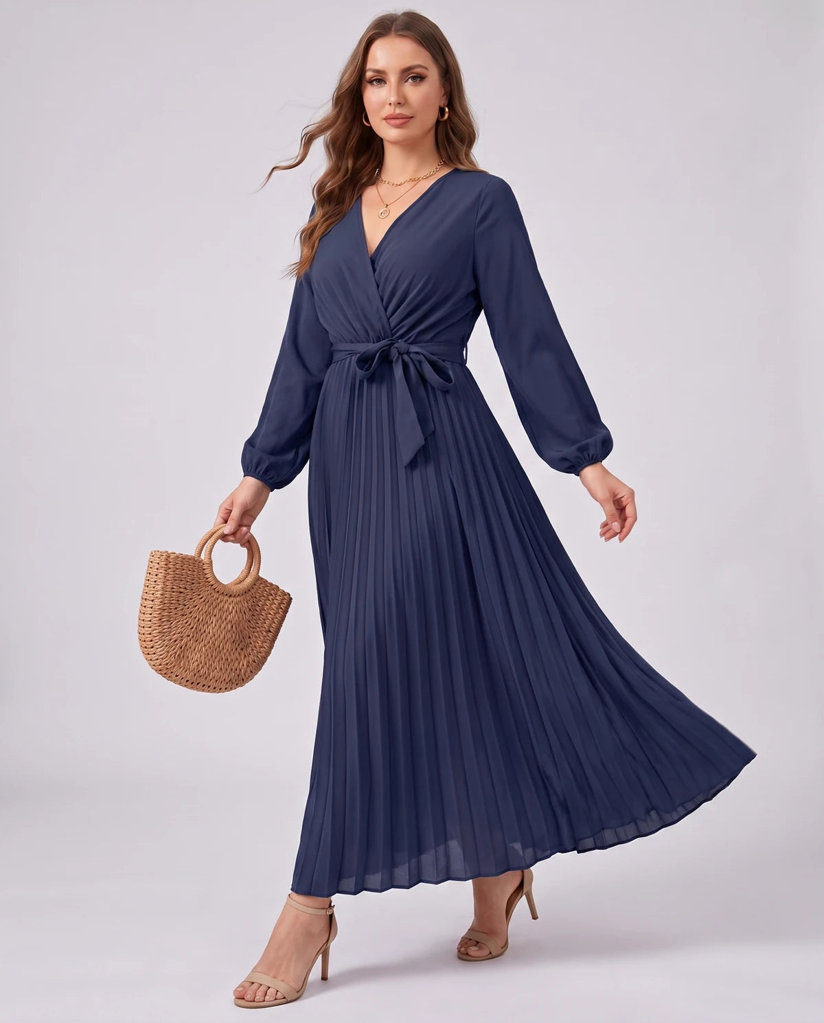 Romilly Maxi Dresses — Navy | SKU: RB-445664-navy-XS,RB-445664-navy-S,RB-445664-navy-M,RB-445664-navy-L,RB-445664-navy-XL