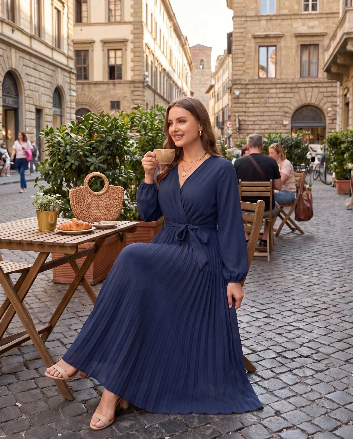 Romilly Maxi Dresses — Navy | SKU: RB-445664-navy-XS,RB-445664-navy-S,RB-445664-navy-M,RB-445664-navy-L,RB-445664-navy-XL