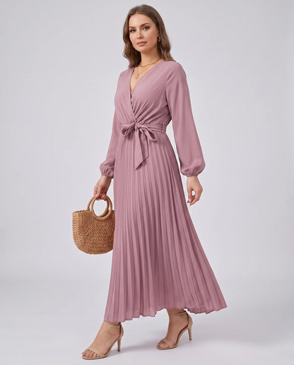 Romilly Maxi Dresses — Pink | SKU: RB-445664-pink-XS,RB-445664-pink-S,RB-445664-pink-M,RB-445664-pink-L,RB-445664-pink-XL