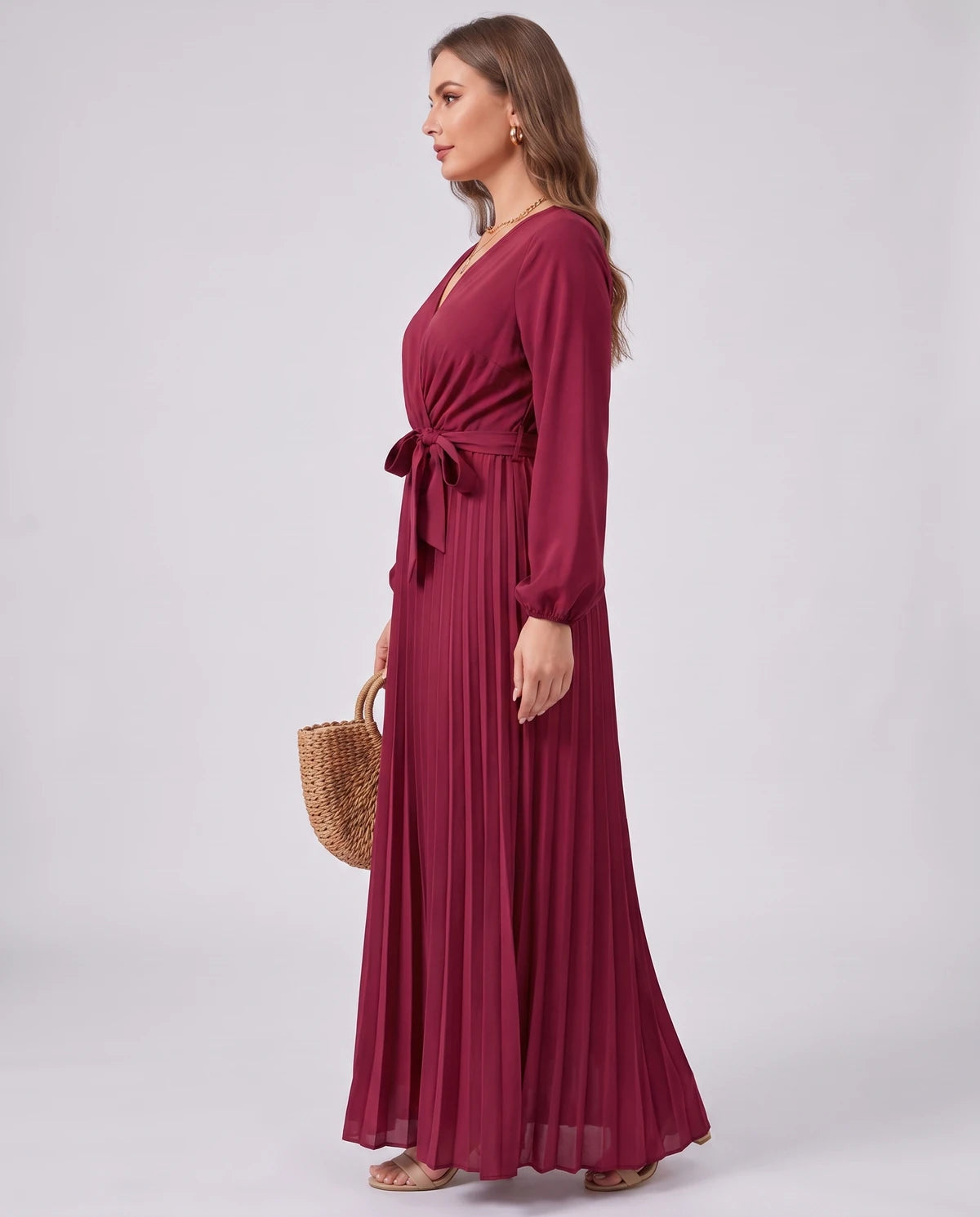 Romilly Maxi Dresses — Red | SKU: RB-445664-red-XS,RB-445664-red-S,RB-445664-red-M,RB-445664-red-L,RB-445664-red-XL